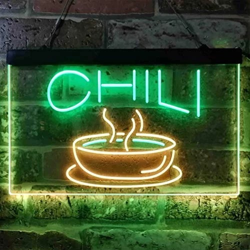 Cafe Chili Dual LED Neon Light Sign